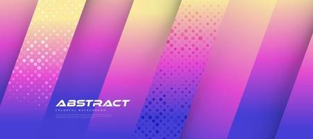 Abstract Colorful Geometric Shape Background with Halftone Style and 3D Effect. Colorful Gradient Background  Design for Poster or Banner