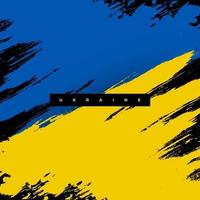 Ukraine Flag with Brush Concept. Flag of Ukraine in Grunge Style. Pray for Ukraine. Hand Painted Brush Flag of Ukraine Country vector