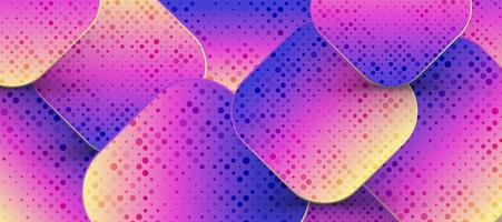 Abstract Colorful Geometric Shape Background with Halftone Style and 3D Effect. Colorful Gradient Background  Design for Poster or Banner vector