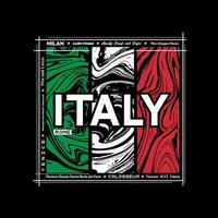 ilustración de vector de diseño de camiseta de italia
