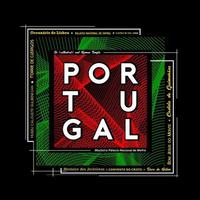 Portugal t-shirt and poster graphic design in abstract style. Vector illustration.