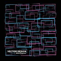 Modern abstract background in pink and blue colors made of random rectangular shapes. Vector illustration.