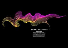 Abstract background colorful flowing wave lines. Vector illustration