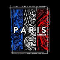 Diseño gráfico de camisetas y afiches de París en estilo abstracto. ilustración vectorial