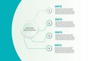 elementos de gráfico de proceso de visualización de datos comerciales de diagrama de gráfico con opciones de pasos partes o procesos plantilla de negocio de infografía vectorial para presentación vector