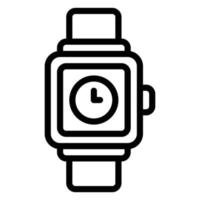 icono de vector de reloj inteligente simple, editable, 48 píxeles