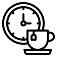 simple tea time icon, editable, 48 pixel vector