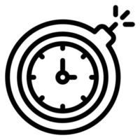 simple clock bomb vector icon, editable, 48 pixel