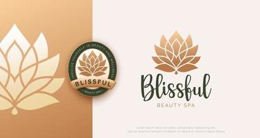 lotus flower beauty spa logo design vector