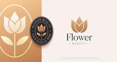 abstract flower beauty spa logo design vector