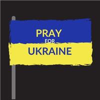 Vector illustration of the concept let's pray for Ukraine, in the heart of the Ukrainian flag.