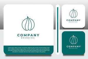 Logo design template, with circle leaf icon vector