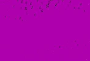 Light Purple vector pattern with music elements.