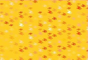 Light Yellow, Orange vector background with straight lines.