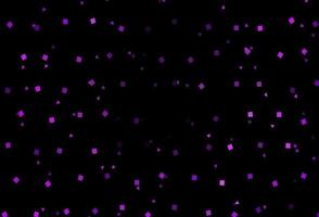 Dark Purple vector background with triangles, circles, cubes.