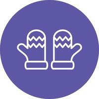 Winter Gloves Icon Style vector