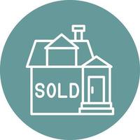 House Sold Icon Style vector