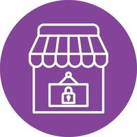 Shop Close Icon Style vector