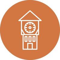 Clock Tower Icon Style vector