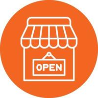 Shop Open Icon Style vector