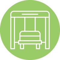Bus Stop Icon Style vector