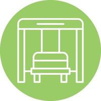 Bus Stop Icon Style vector