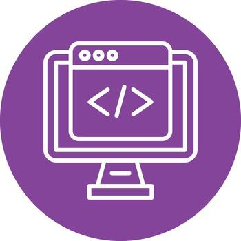 estilo de icono de programación vector