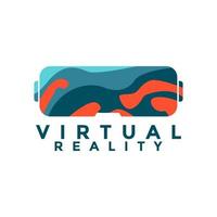 vector de icono de logotipo de realidad virtual vr