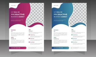 Modern flyer template in A4 size. A4 Corporate and Modern flyers design. Annual report,  Brochure, vector