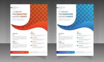 Modern flyer template in A4 size. A4 Corporate and Modern flyers design. Annual report,  Brochure, vector