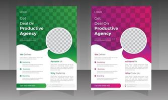 Modern flyer template in A4 size. A4 Corporate and Modern flyers design. Annual report,  Brochure, vector