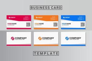 modern professional business card template vector