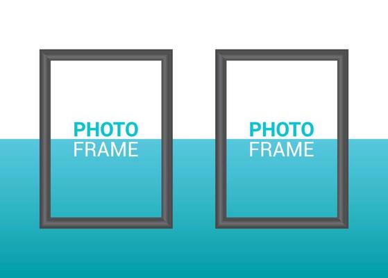 Vector photo frame design template