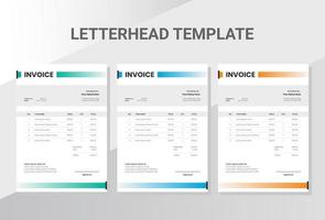 Corporate business invoice template vector