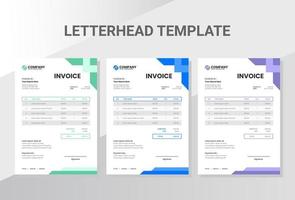 Business company invoice template vector