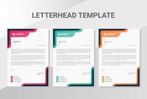 Modern company Letterhead template vector