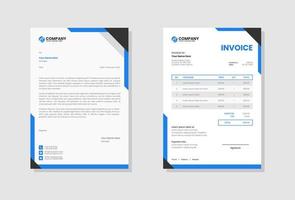 Business stationery letterhead and invoice template vector