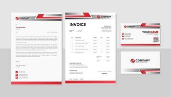 Modern set of stationery business pack vector