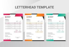 Business company invoice template vector