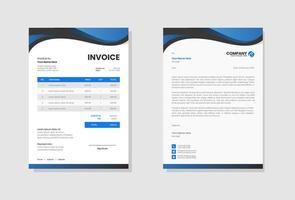 Corporate business invoice template vector