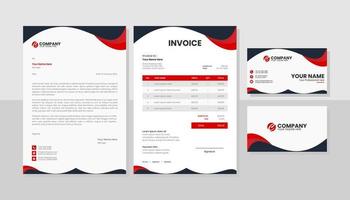 Modern set of stationery business pack vector