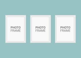 Vector photo frame design template