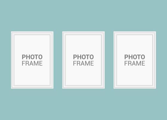 Vector photo frame design template