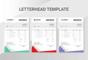 Corporate business invoice template vector