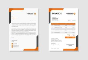 Professional Business stationery letterhead and invoice template vector