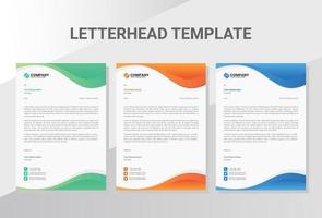 Modern company Letterhead template vector