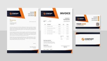 Corporate business stationery pack template vector