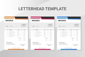 Corporate business invoice template vector