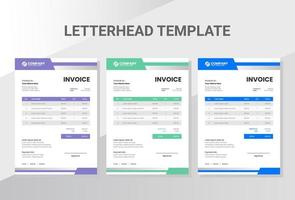 Business company invoice template vector