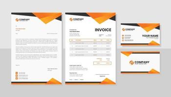 Professional business stationery template vector